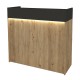 Γραφείο υποδοχής - reception Wilko με LED χρώμα sepet oak - ανθρακί 113,6x42x110εκ. Γραφείο υποδοχής - reception Wilko με LED χρώμα sepet oak - ανθρακί 113,6x42x110εκ.