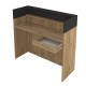 Γραφείο υποδοχής - reception Wilko με LED χρώμα sepet oak - ανθρακί 113,6x42x110εκ. Γραφείο υποδοχής - reception Wilko με LED χρώμα sepet oak - ανθρακί 113,6x42x110εκ.