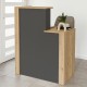 Γραφείο υποδοχής - reception Enter χρώμα sepet oak - ανθρακί 86,9x40x110,3εκ. Γραφείο υποδοχής - reception Enter χρώμα sepet oak - ανθρακί 86,9x40x110,3εκ.