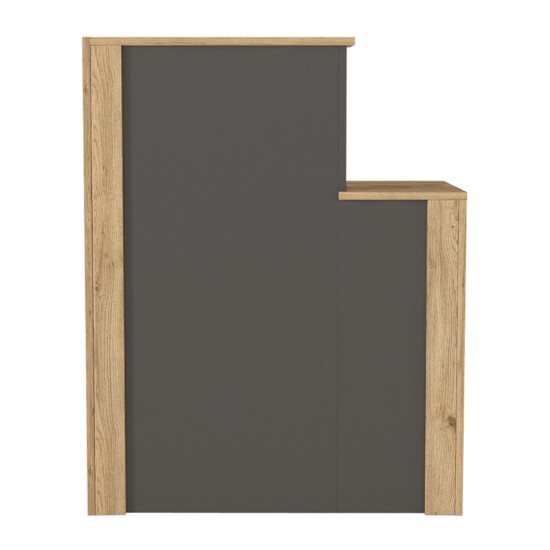 Γραφείο υποδοχής - reception Enter χρώμα sepet oak - ανθρακί 86,9x40x110,3εκ. Γραφείο υποδοχής - reception Enter χρώμα sepet oak - ανθρακί 86,9x40x110,3εκ.