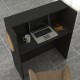 Γραφείο υποδοχής - reception Aloha με LED χρώμα ανθρακί - sepet oak 95,5x40x110,3εκ. Γραφείο υποδοχής - reception Aloha με LED χρώμα ανθρακί - sepet oak 95,5x40x110,3εκ.
