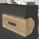 Γραφείο υποδοχής - reception Aloha με LED χρώμα ανθρακί - sepet oak 95,5x40x110,3εκ. Γραφείο υποδοχής - reception Aloha με LED χρώμα ανθρακί - sepet oak 95,5x40x110,3εκ.