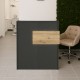 Γραφείο υποδοχής - reception Aloha με LED χρώμα ανθρακί - sepet oak 95,5x40x110,3εκ. Γραφείο υποδοχής - reception Aloha με LED χρώμα ανθρακί - sepet oak 95,5x40x110,3εκ.