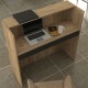 Γραφείο υποδοχής - reception Navita με LED χρώμα sepet oak - ανθρακί 113,6x42x111,8εκ. Γραφείο υποδοχής - reception Navita με LED χρώμα sepet oak - ανθρακί 113,6x42x111,8εκ.