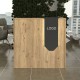 Γραφείο υποδοχής - reception Navita με LED χρώμα sepet oak - ανθρακί 113,6x42x111,8εκ. Γραφείο υποδοχής - reception Navita με LED χρώμα sepet oak - ανθρακί 113,6x42x111,8εκ.