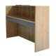 Γραφείο υποδοχής - reception Navita με LED χρώμα sepet oak - ανθρακί 113,6x42x111,8εκ. Γραφείο υποδοχής - reception Navita με LED χρώμα sepet oak - ανθρακί 113,6x42x111,8εκ.