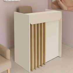 Γραφείο υποδοχής - reception Karibu  με LED χρώμα sandstone - sepet oak 90x40x100εκ.