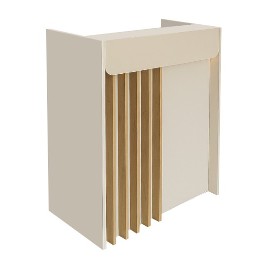 Γραφείο υποδοχής - reception Karibu  με LED χρώμα sandstone - sepet oak 90x40x100εκ.