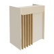Γραφείο υποδοχής - reception Karibu  με LED χρώμα sandstone - sepet oak 90x40x100εκ.