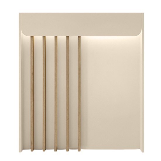Γραφείο υποδοχής - reception Karibu  με LED χρώμα sandstone - sepet oak 90x40x100εκ.