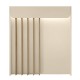 Γραφείο υποδοχής - reception Karibu  με LED χρώμα sandstone - sepet oak 90x40x100εκ.