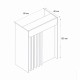 Γραφείο υποδοχής - reception Karibu  με LED χρώμα ανθρακί - sepet oak 90x40x100εκ.