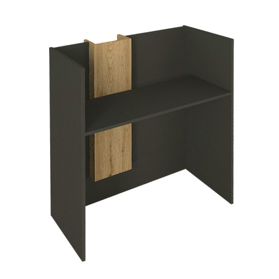 Γραφείο υποδοχής - reception Bonveno χρώμα ανθρακί - sepet oak 90x43,2x110εκ. Γραφείο υποδοχής - reception Bonveno χρώμα ανθρακί - sepet oak 90x43,2x110εκ.