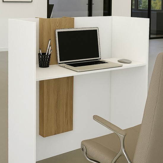 Γραφείο υποδοχής - reception Bonveno χρώμα λευκό - sepet oak 90x43,2x110εκ. Γραφείο υποδοχής - reception Bonveno χρώμα λευκό - sepet oak 90x43,2x110εκ.