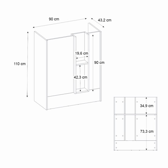 Γραφείο υποδοχής - reception Bonveno χρώμα λευκό - sepet oak 90x43,2x110εκ. Γραφείο υποδοχής - reception Bonveno χρώμα λευκό - sepet oak 90x43,2x110εκ.