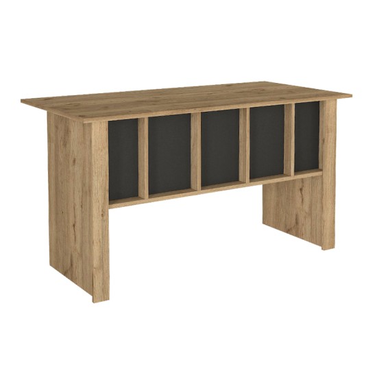 Γραφείο εργασίας Nika χρώμα sepet oak - ανθρακί 140x60x75εκ. Γραφείο εργασίας Nika χρώμα sepet oak - ανθρακί 140x60x75εκ.