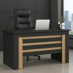 Γραφείο εργασίας Epito  χρώμα ανθρακί - sepet oak 140x59,6x76,8εκ.