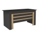 Γραφείο εργασίας Epito χρώμα ανθρακί - sepet oak 140x59,6x76,8εκ. Γραφείο εργασίας Epito χρώμα ανθρακί - sepet oak 140x59,6x76,8εκ.