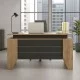Γραφείο εργασίας Remida  χρώμα sepet oak - ανθρακί 140x60x76,9εκ.