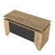 Γραφείο εργασίας Remida  χρώμα sepet oak - ανθρακί 140x60x76,9εκ.
