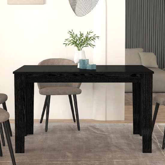 Τραπέζι Darlen  χρώμα sencron black 125x72x74εκ.