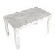 Τραπέζι Darlen  χρώμα λευκό εφέ μαρμάρου 125x72x74εκ.