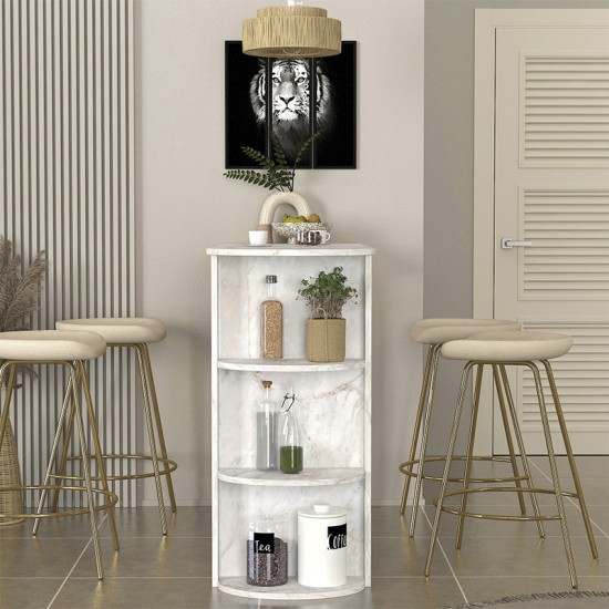 Τραπέζι μπαρ Vigne  χρώμα λευκό εφέ μαρμάρου 150x51,6x101,8εκ.