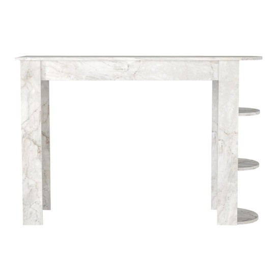 Τραπέζι μπαρ Vigne  χρώμα λευκό εφέ μαρμάρου 150x51,6x101,8εκ.
