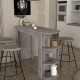 Τραπέζι μπαρ Vigne  χρώμα γκρι σκυροδέματος 150x51,6x101,8εκ.