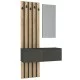 Έπιπλο εισόδου Kanso  χρώμα ανθρακί - sepet oak 100x35x196,7εκ.