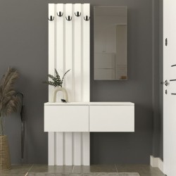 Έπιπλο εισόδου Kanso  χρώμα λευκό 100x35x196,7εκ.