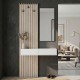 Έπιπλο εισόδου Elois  χρώμα λευκό - sepet oak 96,6x26,8x195,5εκ.