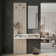 Έπιπλο εισόδου Elois  χρώμα λευκό - sepet oak 96,6x26,8x195,5εκ.