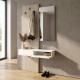 Έπιπλο εισόδου Elois  χρώμα λευκό - sepet oak 96,6x26,8x195,5εκ.
