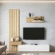 Σύνθεση τηλεόρασης Rosaline  χρώμα λευκό - sepet oak 183x31,3x196,9εκ.