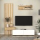 Σύνθεση τηλεόρασης Rosaline  χρώμα λευκό - sepet oak 183x31,3x196,9εκ.