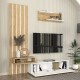 Σύνθεση τηλεόρασης Rosaline  χρώμα λευκό - sepet oak 183x31,3x196,9εκ.