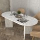 Τραπέζι Cortado  χρώμα λευκό εφέ μαρμάρου 200x90x74εκ.