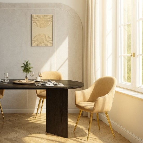 Τραπέζι Cortado  χρώμα sencron black 200x90x74εκ.