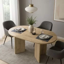 Τραπέζι Cortado  χρώμα sapphire oak 138x80x75εκ.