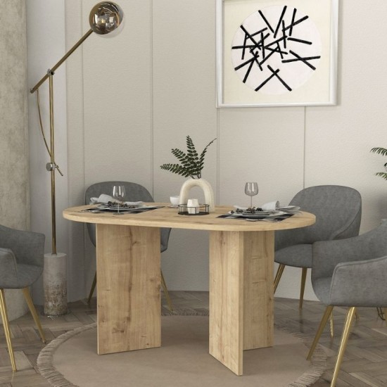 Τραπέζι Cortado  χρώμα sapphire oak 138x80x75εκ.