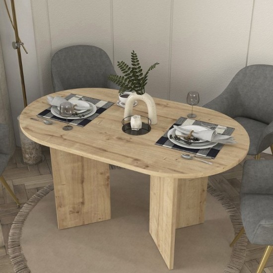 Τραπέζι Cortado  χρώμα sapphire oak 138x80x75εκ.