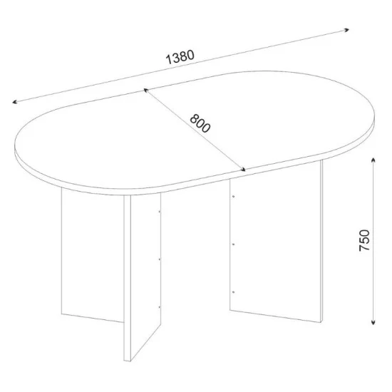 Τραπέζι Cortado  χρώμα sapphire oak 138x80x75εκ.