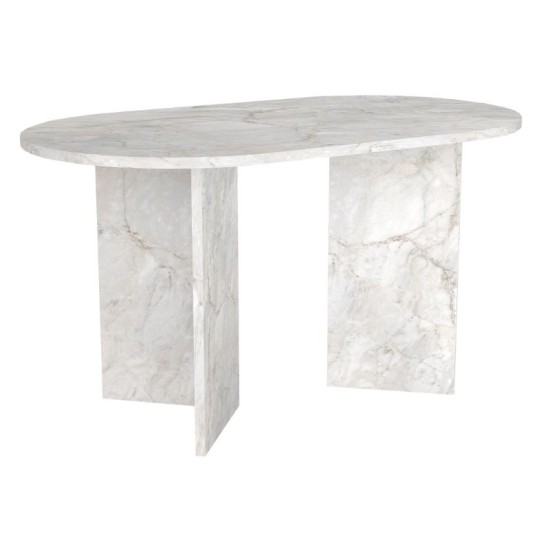Τραπέζι Cortado  χρώμα λευκό εφέ μαρμάρου 138x80x75εκ.