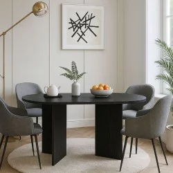 Τραπέζι Cortado  χρώμα sencron black 138x80x75εκ.