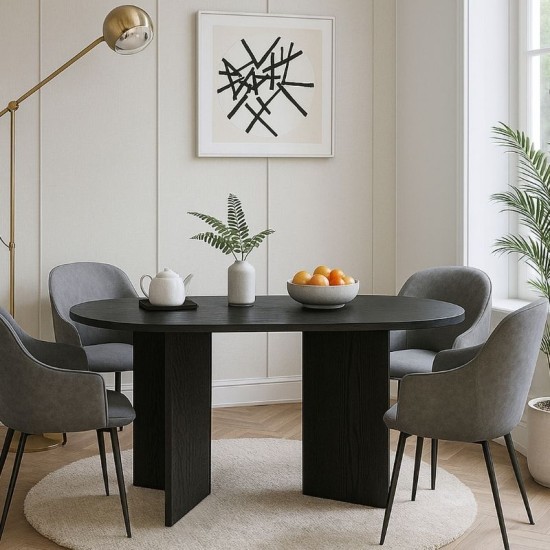 Τραπέζι Cortado  χρώμα sencron black 138x80x75εκ.