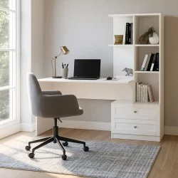 Γραφείο εργασίας Mantra  χρώμα λευκό 150x60x152εκ.