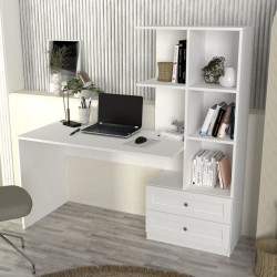 Γραφείο εργασίας Mantra  χρώμα λευκό 150x60x152εκ.