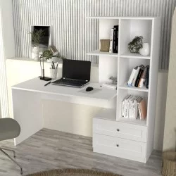 Γραφείο εργασίας Mantra  χρώμα λευκό 150x60x152εκ.