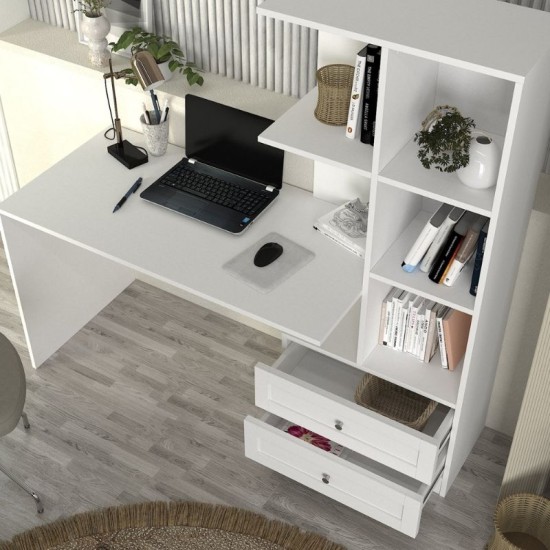 Γραφείο εργασίας Mantra  χρώμα λευκό 150x60x152εκ.